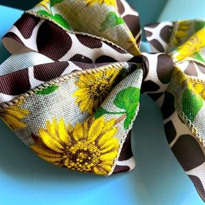 Cow and sunflower print bow!